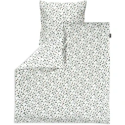 Alvi ® Ropa De Cama Petit Fleurs Verde/blanco 80 X 80 Cm