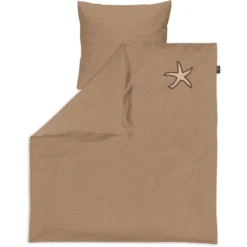 Alvi ® Ropa De Cama Starfish Taupe/blanco 80 X 80 Cm