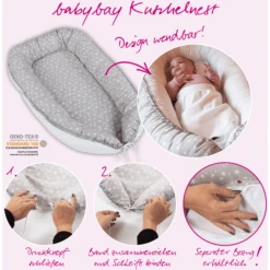Babybay Cuddle Nest Grisáceo, Estrellas Blancas... -Bebé Muebles Tienda babybay cuddle nest grisaceo estrellas blancas a288072 3