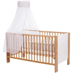 Babybay ® Dosel De Cuna Piqué Con Cinta Estampado Estrella Gris Perla Estrellas Blanco -Bebé Muebles Tienda babybay dosel de cuna pique con cinta estampado estrella gris perla estrellas blanco a311536 3