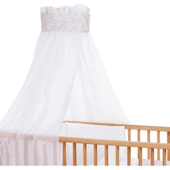 Babybay ® Dosel De Cuna Piqué Con Cinta Estampado Estrella Gris Perla Estrellas Blanco -Bebé Muebles Tienda babybay dosel de cuna pique con cinta estampado estrella gris perla estrellas blanco a311536 4