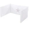 Babybay ® Nido De Pájaros Piqué, Aplicación Blanca Estrella Gris Perla Estrellas Blanco -Bebé Muebles Tienda babybay nido de pajaros pique aplicacion blanca estrella gris perla estrellas blanco a311630