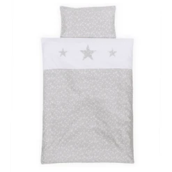 Babybay ® Ropa De Cama Infantil Piqué, Estrellas Gris Perla Blanco 100 X 135 Cm -Bebé Muebles Tienda babybay ropa de cama infantil pique estrellas gris perla blanco 100 x 135 cm a311658 4