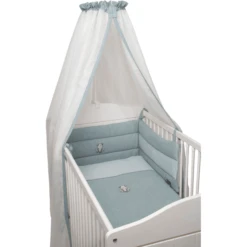 Be Be 's Collection Juego De Cama De Muselina 3pcs Frog King Verde