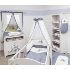 Be Be 's Collection Juego De Cuna 3 Piezas, Búhos Azules -Bebé Muebles Tienda be be s collection juego de cuna 3 piezas buhos azules a288470 3