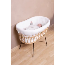 Childhome CHILD HOME Cuna Moisés De Ratán Patas Metálicas Con Colchón Y Nido -Bebé Muebles Tienda child home cuna moises de ratan patas metalicas con colchon y nido a367074 4