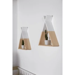 Childhome CHILD HOME Estantería De Pared Tipi Nature-blanco -Bebé Muebles Tienda child home estanteria de pared tipi nature blanco a287306 2