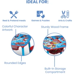 Delta Children Delta Child Ren Juego De Mesa Y Silla De Almacenamiento De La Patrulla Canina -Bebé Muebles Tienda delta child ren juego de mesa y silla de almacenamiento de la patrulla canina a332483 2