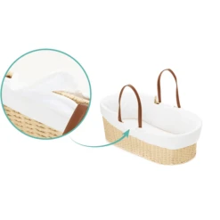 Fillikid Cesta De Mosaico Natural Con Borde Forrado Y Colchón Blanco -Bebé Muebles Tienda fillikid cesta de mosaico natural con borde forrado y colchon blanco a314435 2