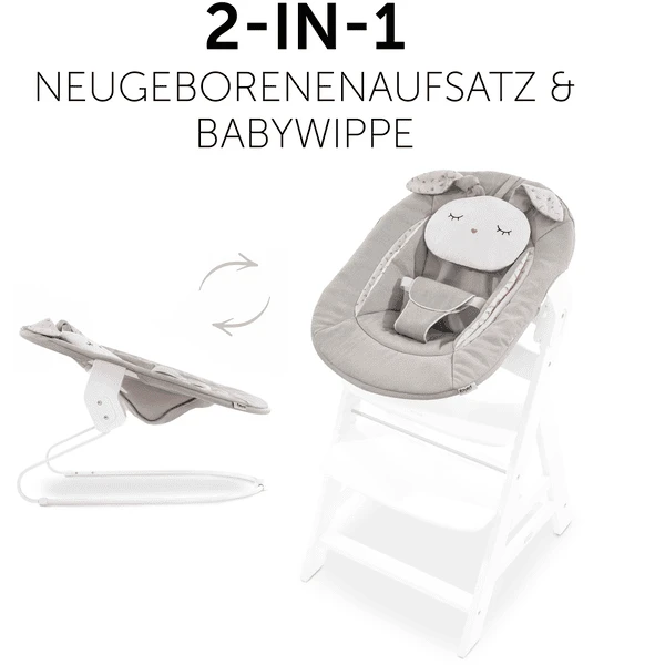 Hauck Hamaca Para Trona Alpha Hamaca 2en1 Powder Bunny Beige Bloom 5 Hauck Hamaca Para Trona Alpha Hamaca 2en1 Powder Bunny Beige Bloom - Imagen 3