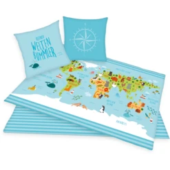 HERDING Ropa De Cama Mapamundi 135x200cm -Bebé Muebles Tienda herding ropa de cama mapamundi 135x200cm a262153 2