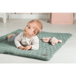 Jollein Manta De Gateo River Knit Ash Green 80x100 Cm -Bebé Muebles Tienda jollein manta de gateo river knit ash green 80x100 cm a282965 3