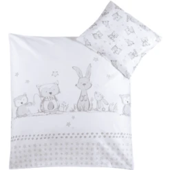 JULIUS ZÖLLNER Ropa De Cama 80/80cm Conejito Y Búho Pastel