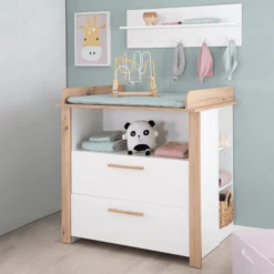 Kindsgard Cómoda Cambiador Hemme Blanco/roble -Bebé Muebles Tienda kindsgard comoda cambiador hemme blanco roble a347362 4