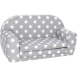 Knorr® Toys Sofa Infantil Stars, Gris/blanco