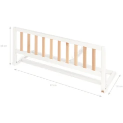 Pinolino Barrera De Seguridad Para Cama Classic Blanco / Natural 90 Cm -Bebé Muebles Tienda pinolino barrera de seguridad para cama classic blanco natural 90 cm a411699 2