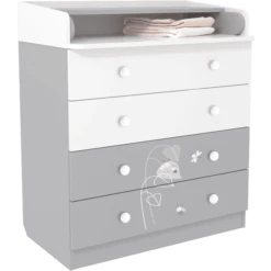 Polini Kids Mueble Cambiador French Amis 1580 Blanco-gris -Bebé Muebles Tienda polini kids mueble cambiador french amis 1580 blanco gris a272382 4