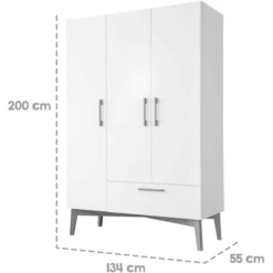 Roba Armario Mika 3 Puertas -Bebé Muebles Tienda roba armario mika 3 puertas a396343 2