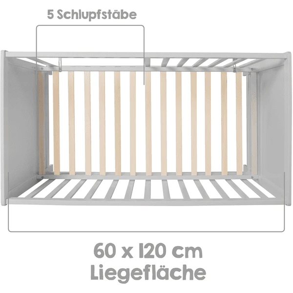 Roba Cuna Colecho Taupe 60 X 120 Cm Con Colchón 5 Roba Cuna Colecho Taupe 60 X 120 Cm Con Colchón - Imagen 3