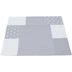 Ullenboom Patchwork Cubrecambiador Estrellas Gris 75x85 Cm