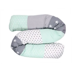 Ullenboom Protector Nido De Cama Menta Gris 160 Cm -Bebé Muebles Tienda ullenboom protector nido de cama menta gris 160 cm a267364 2