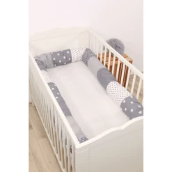 Ullenboom Protector Para Cuna Estrellas Gris 300 Cm -Bebé Muebles Tienda ullenboom protector para cuna estrellas gris 300 cm a279545 3